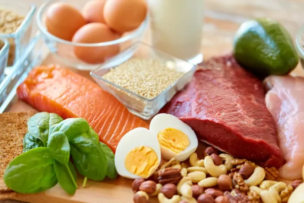 Common proteins, eggs, meats, fish